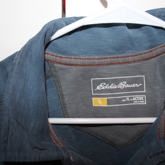 Blue Eddie Bauer Collar Shirt - Picture 2 of 3